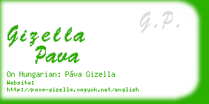 gizella pava business card