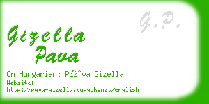 gizella pava business card